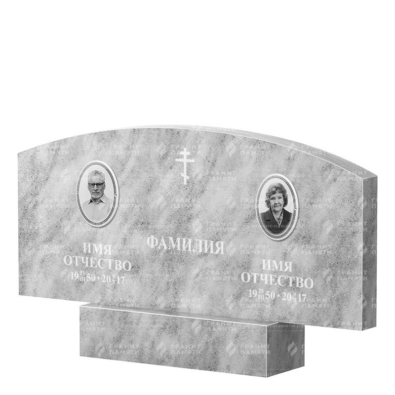 Памятники из мрамора в Кирове | Двойной мраморный памятник ФМ-256