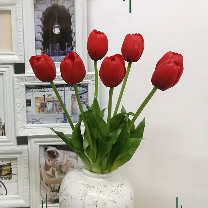 Искусственные цветы в Кирове | Цветы искусственные «Тюльпаны», красные, букет