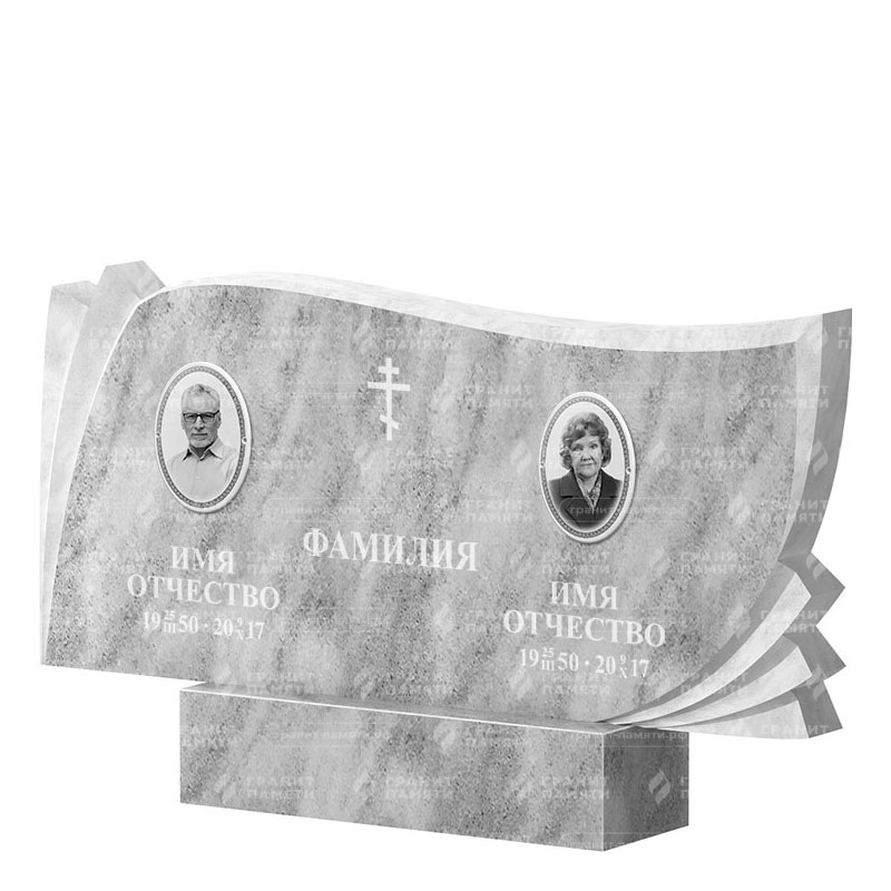 Памятники из мрамора в Кирове | Двойной мраморный памятник ФМ-265