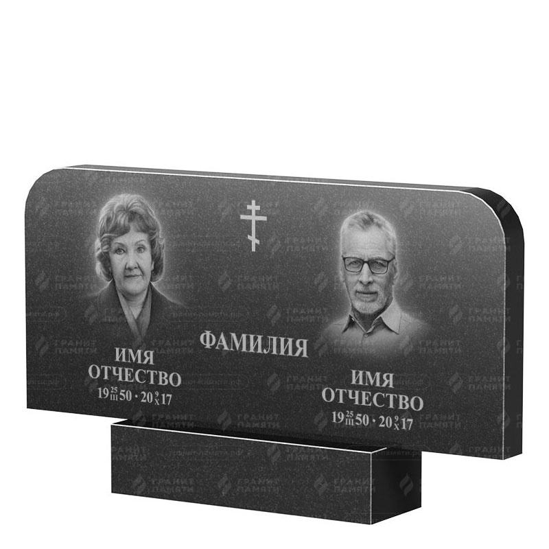 Памятники из гранита двойные в Кирове | Двойной гранитный памятник ФГ-254