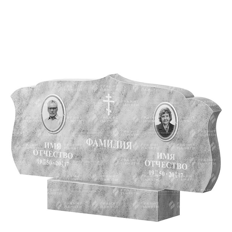 Памятники из мрамора в Кирове | Двойной мраморный памятник ФМ-130