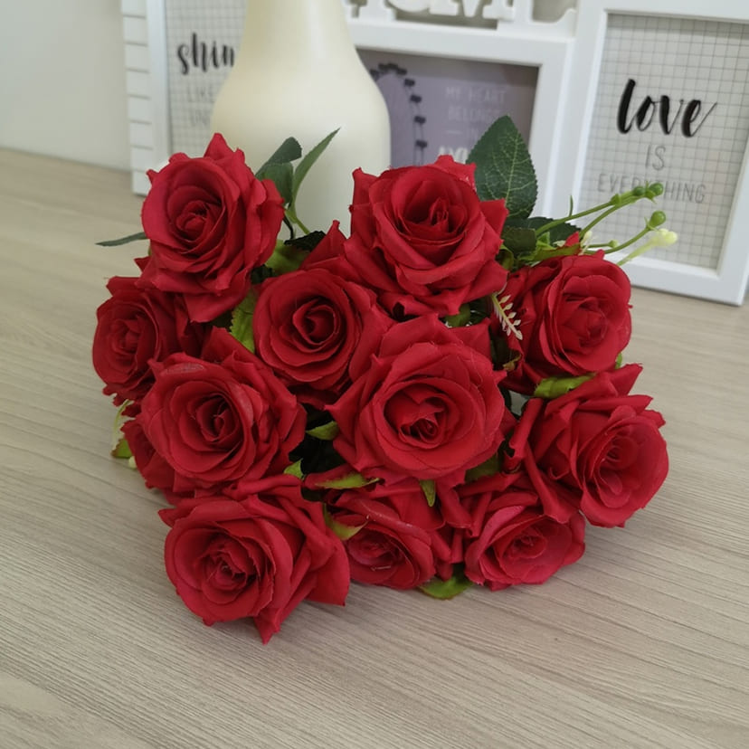 Искусственные цветы в Кирове | Цветы искусственные «Розы острые», красные, букет