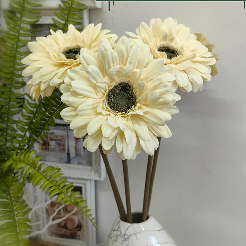 Искусственные цветы в Кирове | Цветок искусственный «Гербера», молочно-персиковая, одиночный