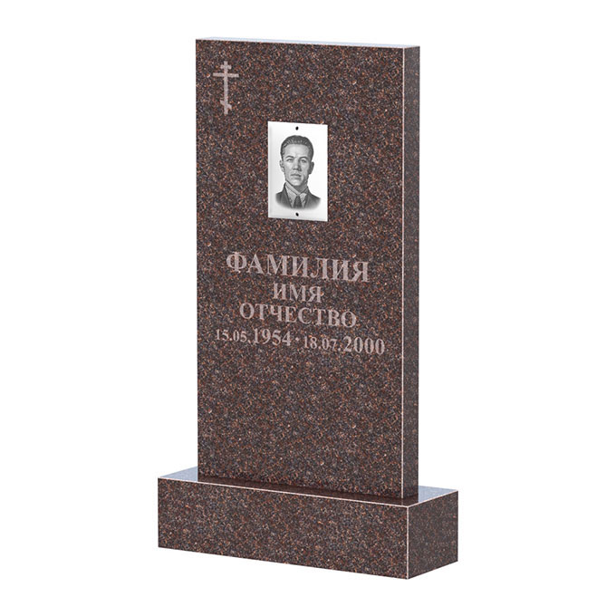 Памятники из цветного гранита в Кирове | Памятник из гранита Карел Brown прямой