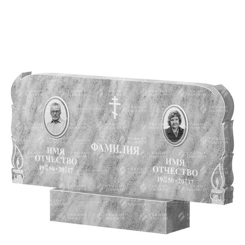 Памятники из мрамора в Кирове | Двойной мраморный памятник ФМ-133