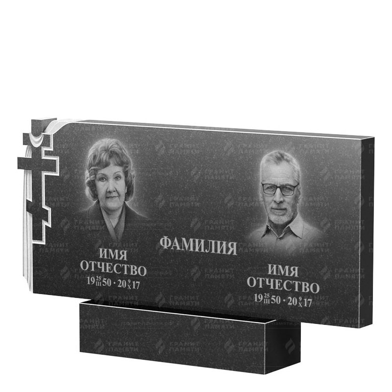 Памятники из гранита двойные в Кирове | Двойной гранитный памятник ФГ-139
