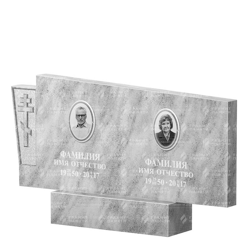 Памятники из мрамора в Кирове | Двойной мраморный памятник ФМ-137