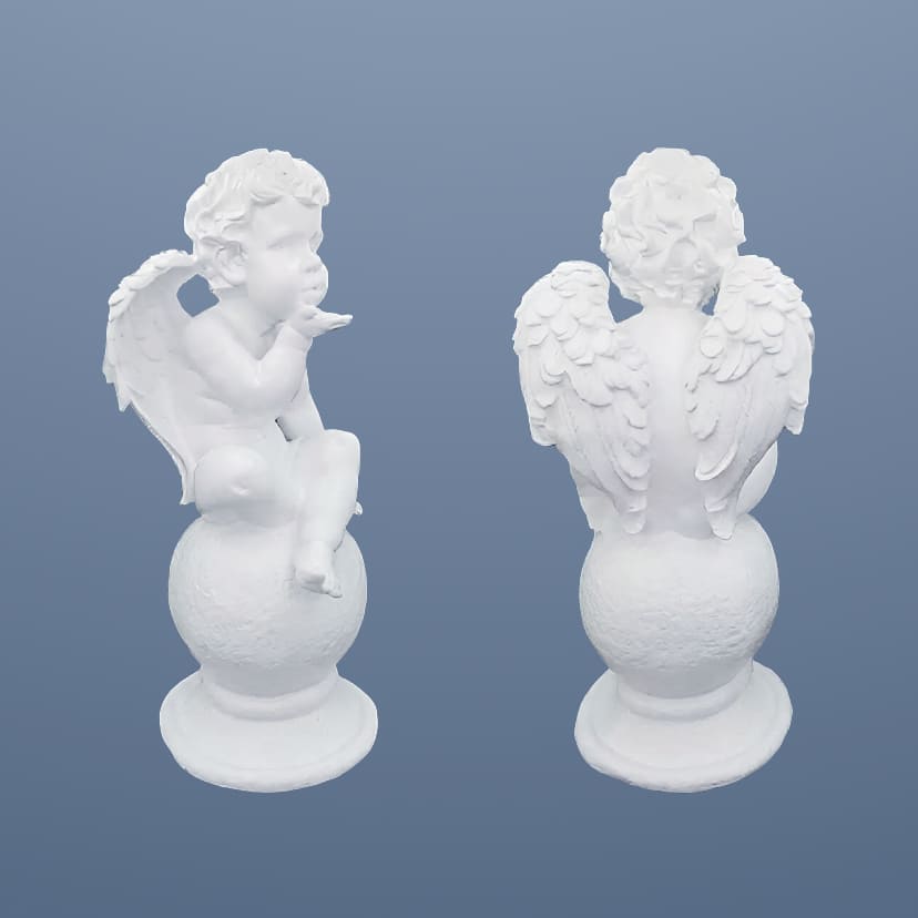 Скульптуры из искусственного мрамора в Кирове | Скульптура ангел на шаре №2