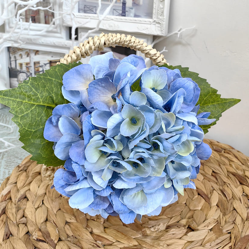 Искусственные цветы в Кирове | Цветок искусственный «Гортензия», голубая, одиночный