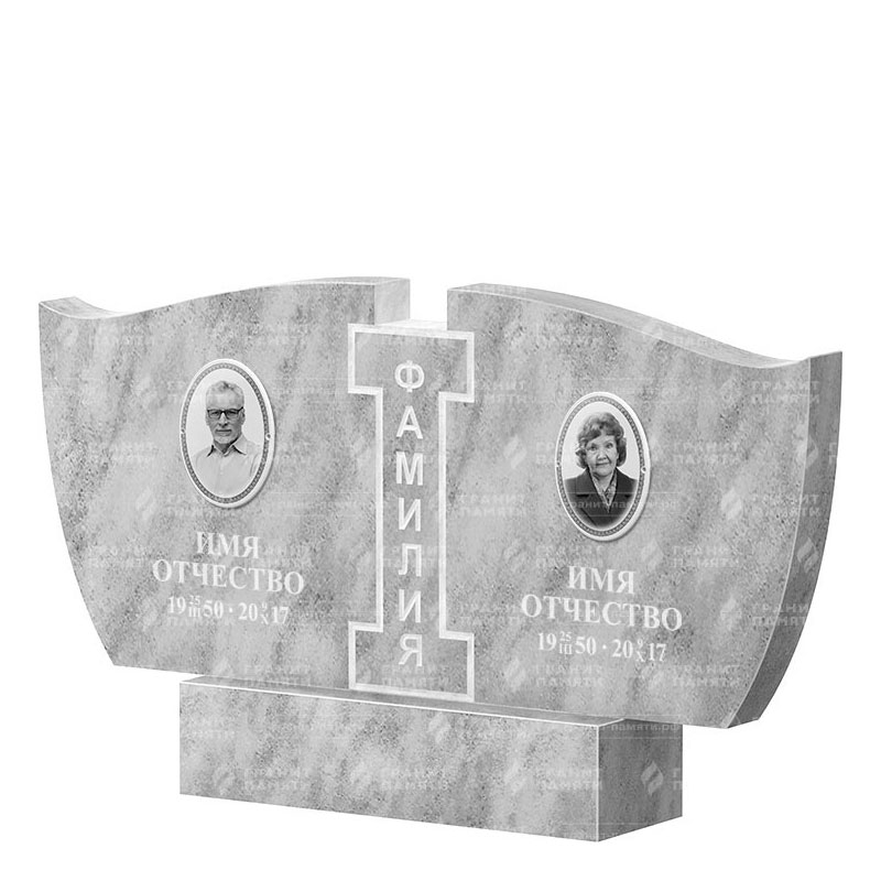 Памятники из мрамора в Кирове | Двойной мраморный памятник ФМ-138