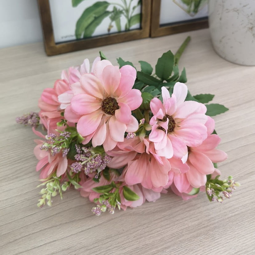 Искусственные цветы в Кирове | Цветы искусственные «Ромашки с бутонами», розовые, букет