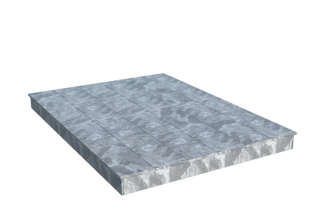 Площадки на могилу в Кирове | Площадка с вертикальной (15 см) мраморной облицовкой