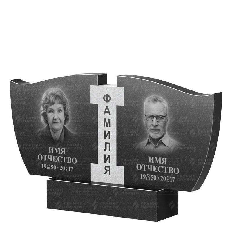 Памятники из гранита двойные в Кирове | Двойной гранитный памятник ФГ-138