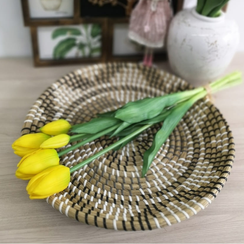 Искусственные цветы в Кирове | Цветы искусственные «Тюльпаны, бутоны», желтые, букет