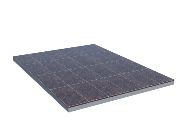 Площадки на могилу в Кирове | Площадка с облицовкой Дымовским гранитом