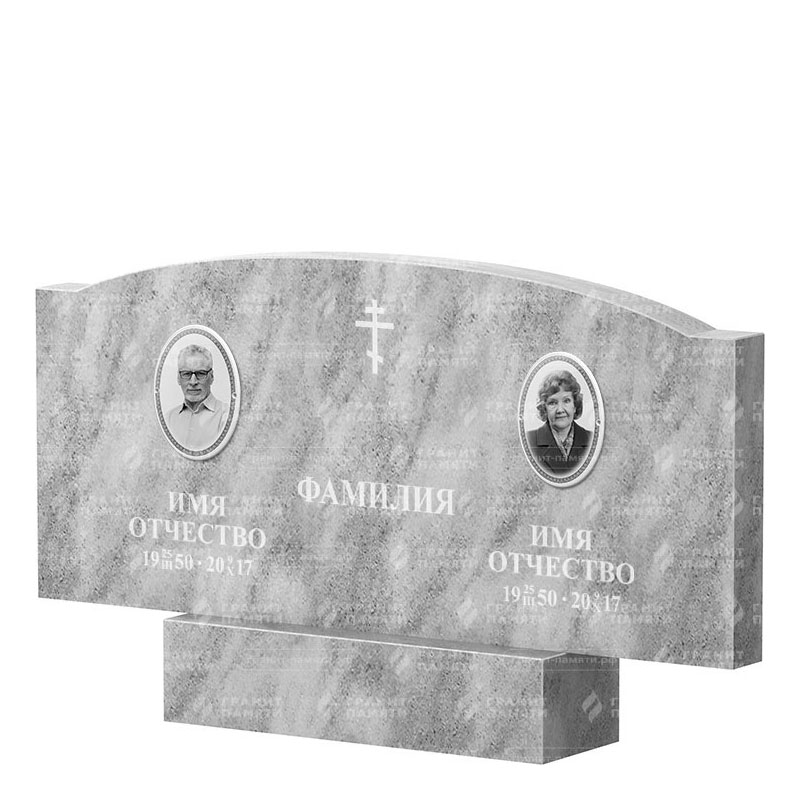 Памятники из мрамора в Кирове | Двойной мраморный памятник ФМ-257
