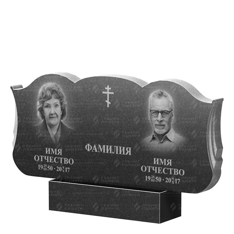 Гранитные памятники в Кирове | Двойной гранитный памятник ФГ-261