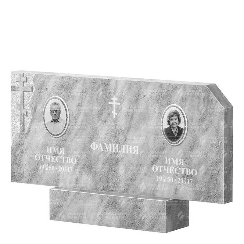 Памятники из мрамора в Кирове | Двойной мраморный памятник ФМ-134