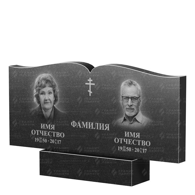 Гранитные памятники в Кирове | Двойной гранитный памятник ФГ-259