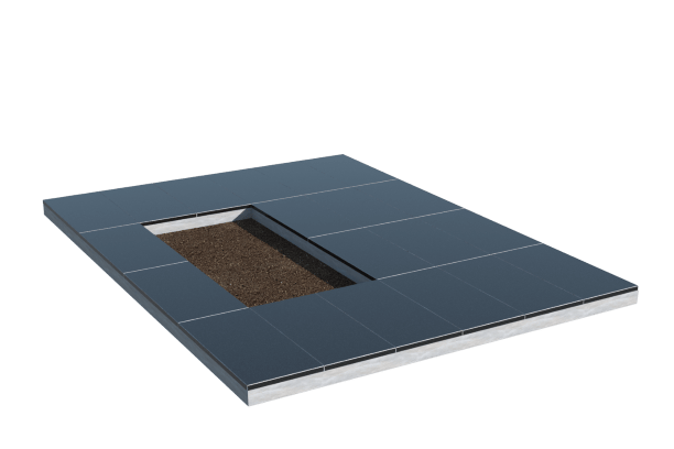 Площадки на могилу в Кирове | Площадка с облицовкой гранитом Габбро (под цветник)