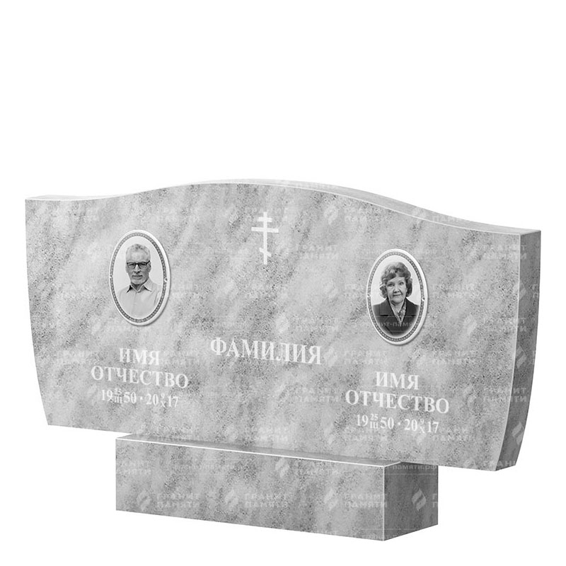 Памятники из мрамора в Кирове | Двойной мраморный памятник ФМ-258