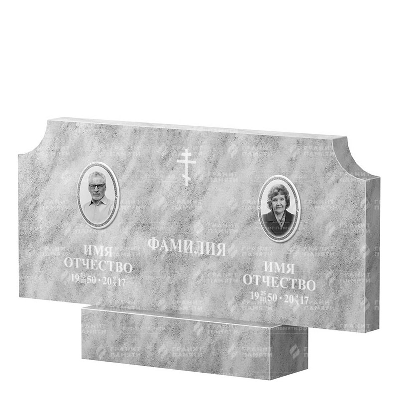 Памятники из мрамора в Кирове | Двойной мраморный памятник ФМ-253