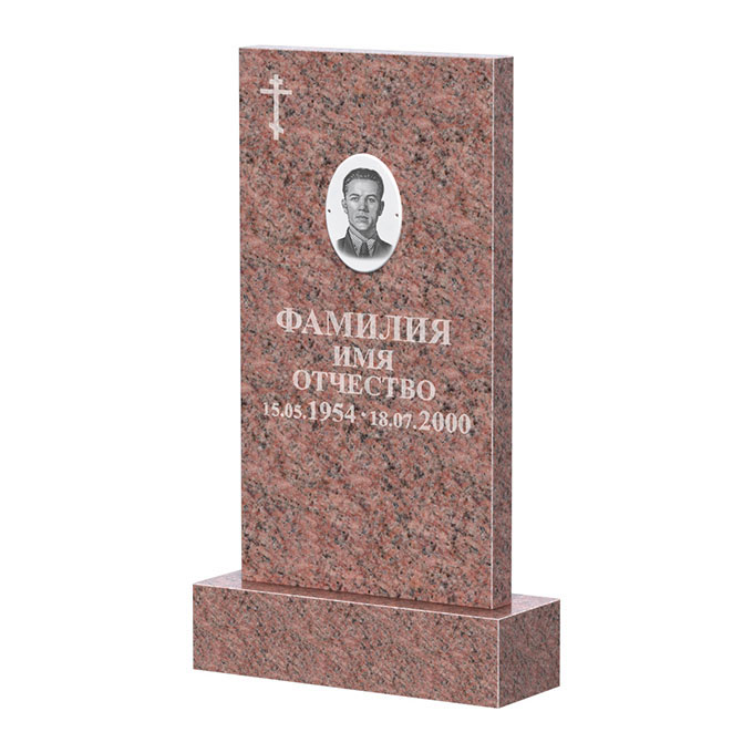 Памятники из цветного гранита в Кирове | Памятник из гранита Розалия Pink прямой