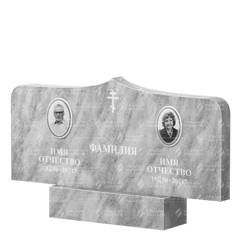 Памятники из мрамора в Кирове | Двойной мраморный памятник ФМ-260