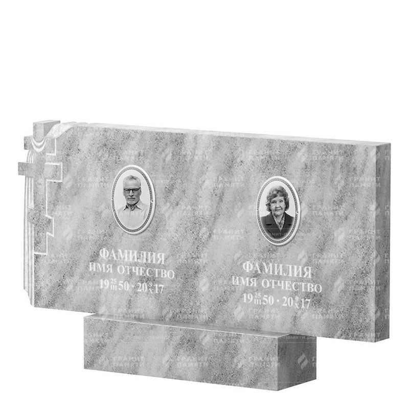 Памятники из мрамора в Кирове | Двойной мраморный памятник ФМ-139