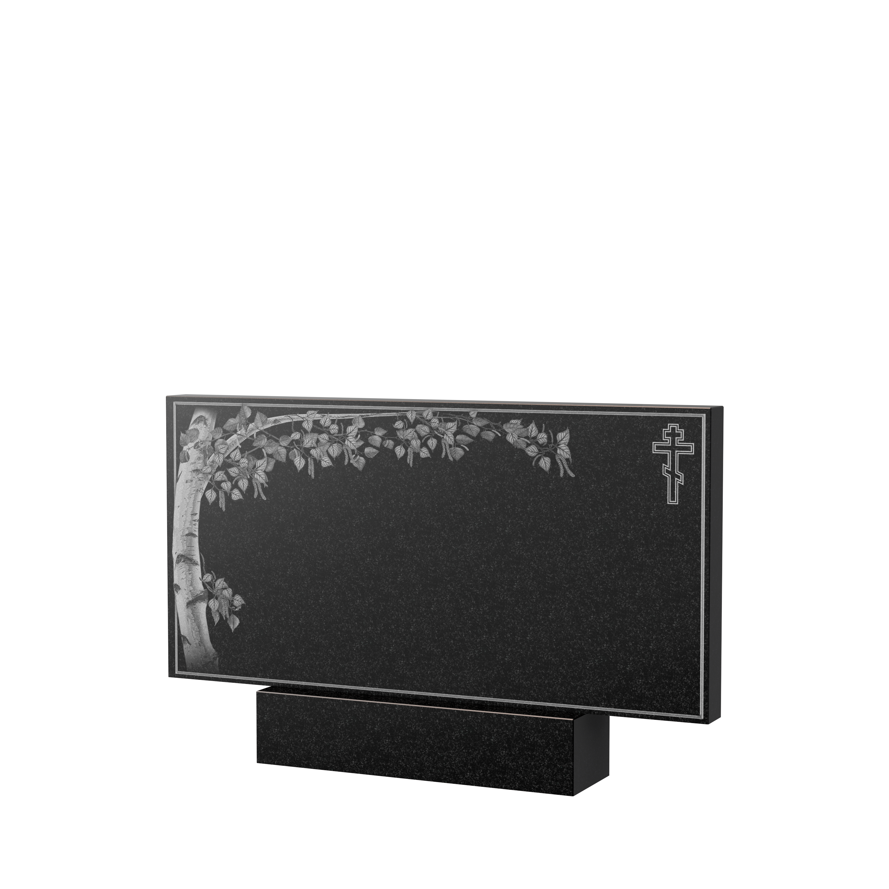 Гравировка на памятник в Кирове | Художественное оформление на гранитную стелу, рисунок ГХО-005