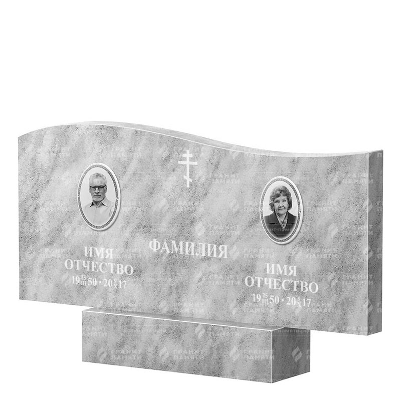 Памятники из мрамора в Кирове | Двойной мраморный памятник ФМ-255