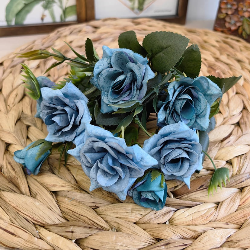 Искусственные цветы в Кирове | Цветы искусственные «Розы», синие, букет