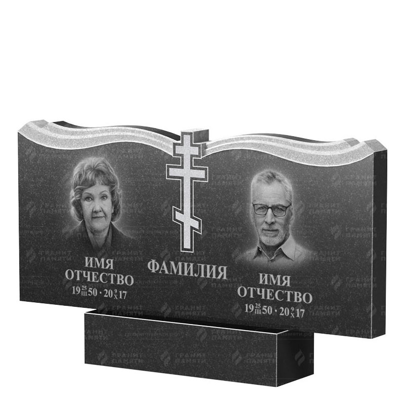 Гранитные памятники в Кирове | Двойной гранитный памятник ФГ-262