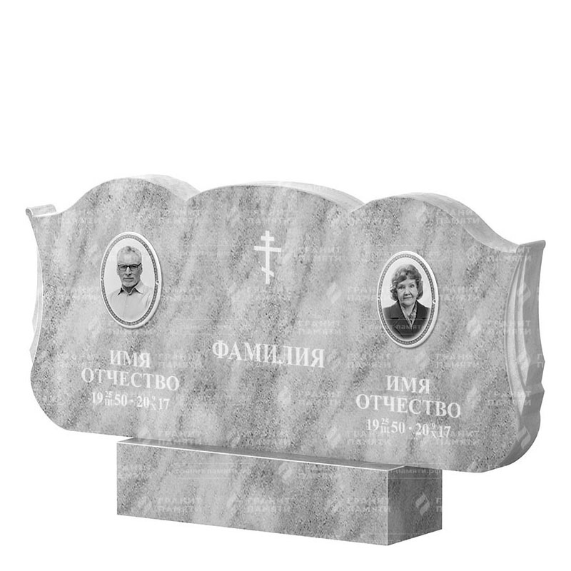 Памятники из мрамора в Кирове | Двойной мраморный памятник ФМ-261
