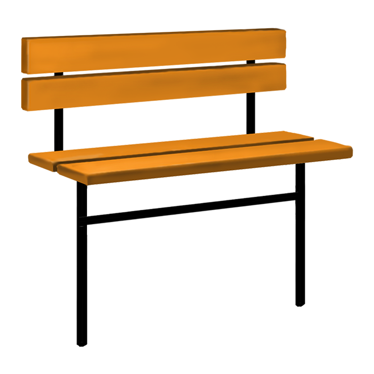 Металлические оградки, столы, скамейки в Кирове | Скамейка №3 со спинкой