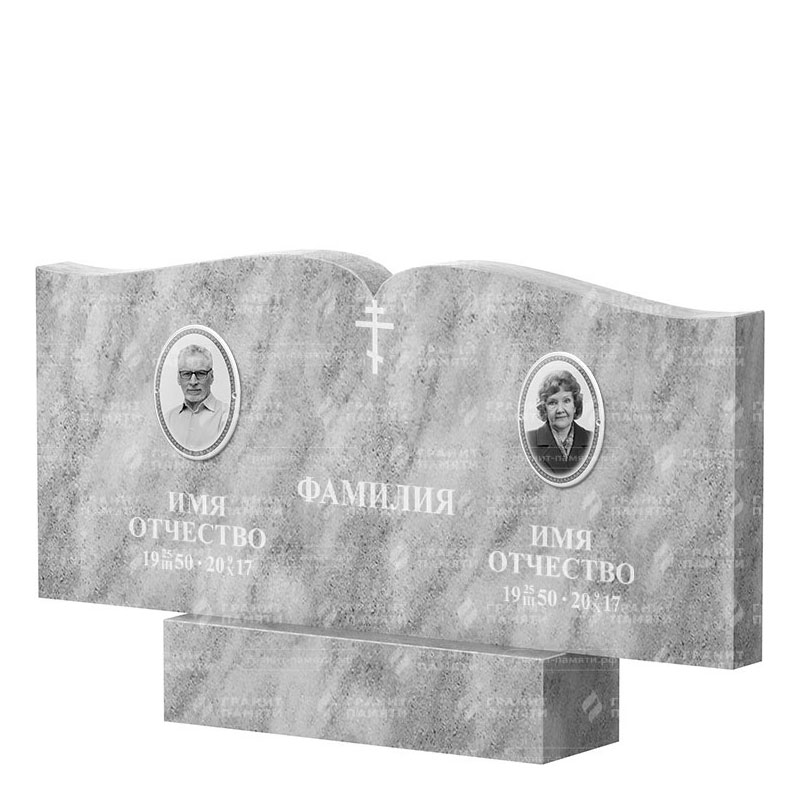 Памятники из мрамора в Кирове | Двойной мраморный памятник ФМ-259