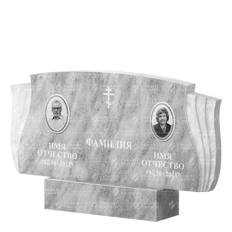 Памятники из мрамора в Кирове | Двойной мраморный памятник ФМ-264