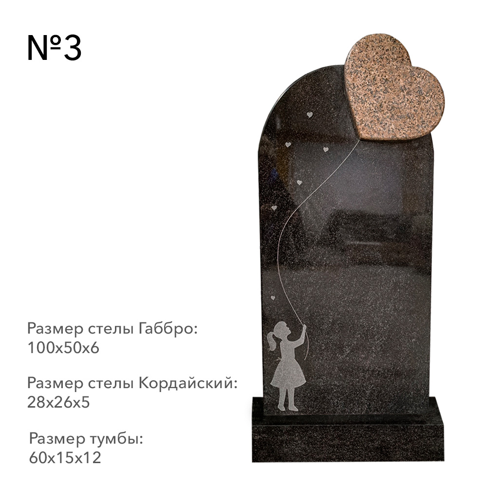 Готовые комплексы памятников в наличии в Кирове | Готовый комплекс №3