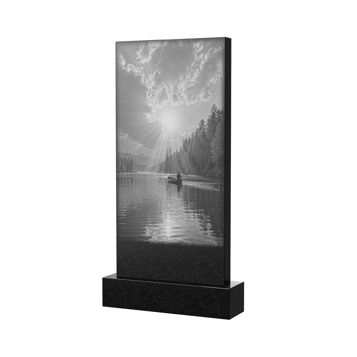 Оборотная сторона | Оформление оборотной стороны стелы с рыбалкой, рисунок ОБ-018