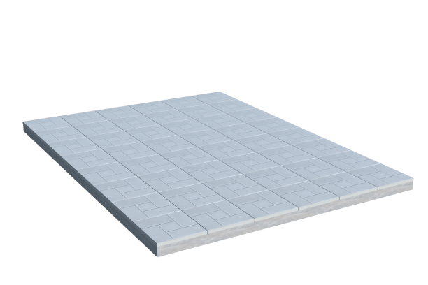 Площадки на могилу в Кирове | Площадка с тротуарной плиткой