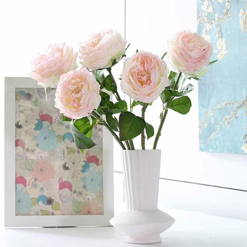 Искусственные цветы в Кирове | Цветок искусственный «Роза пионовидная», молочно-розовая, одиночный