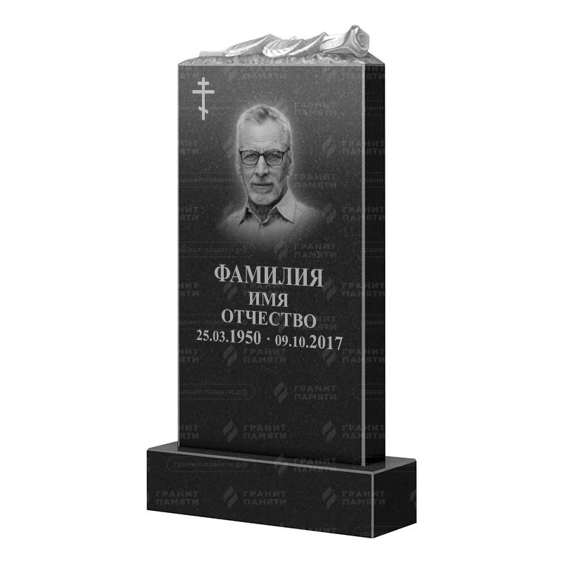 Памятники из гранита с цветами в Кирове | Гранитный памятник ФГ-105