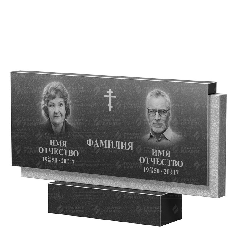 Памятники из гранита двойные в Кирове | Двойной гранитный памятник ФГ-132