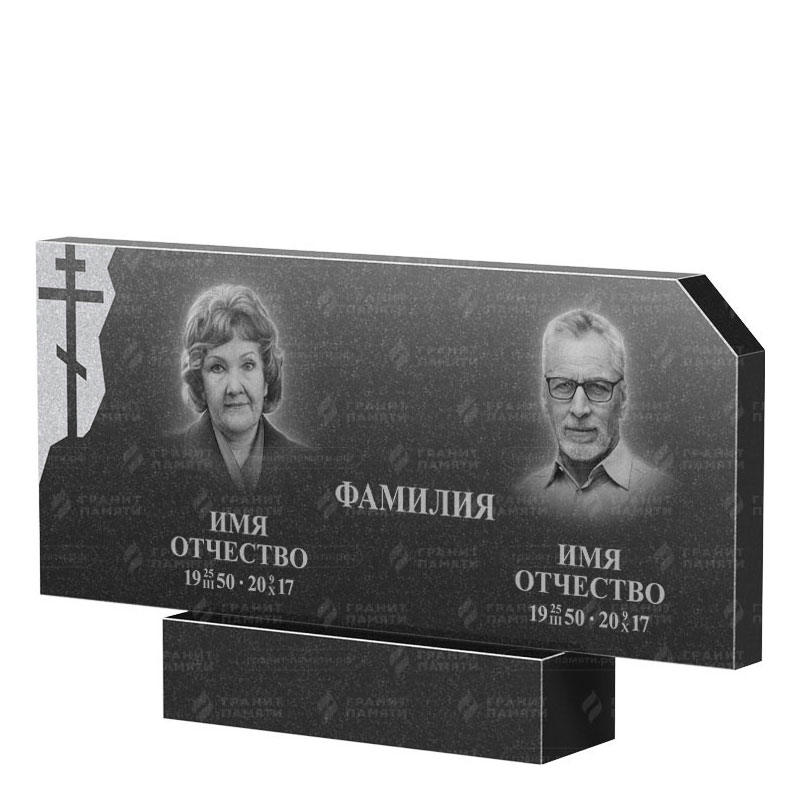Памятники из гранита двойные в Кирове | Двойной гранитный памятник ФГ-134