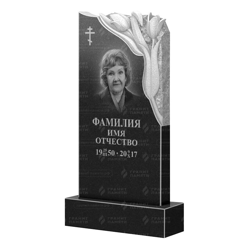 Памятники из гранита с цветами в Кирове | Гранитный памятник ФГ-113